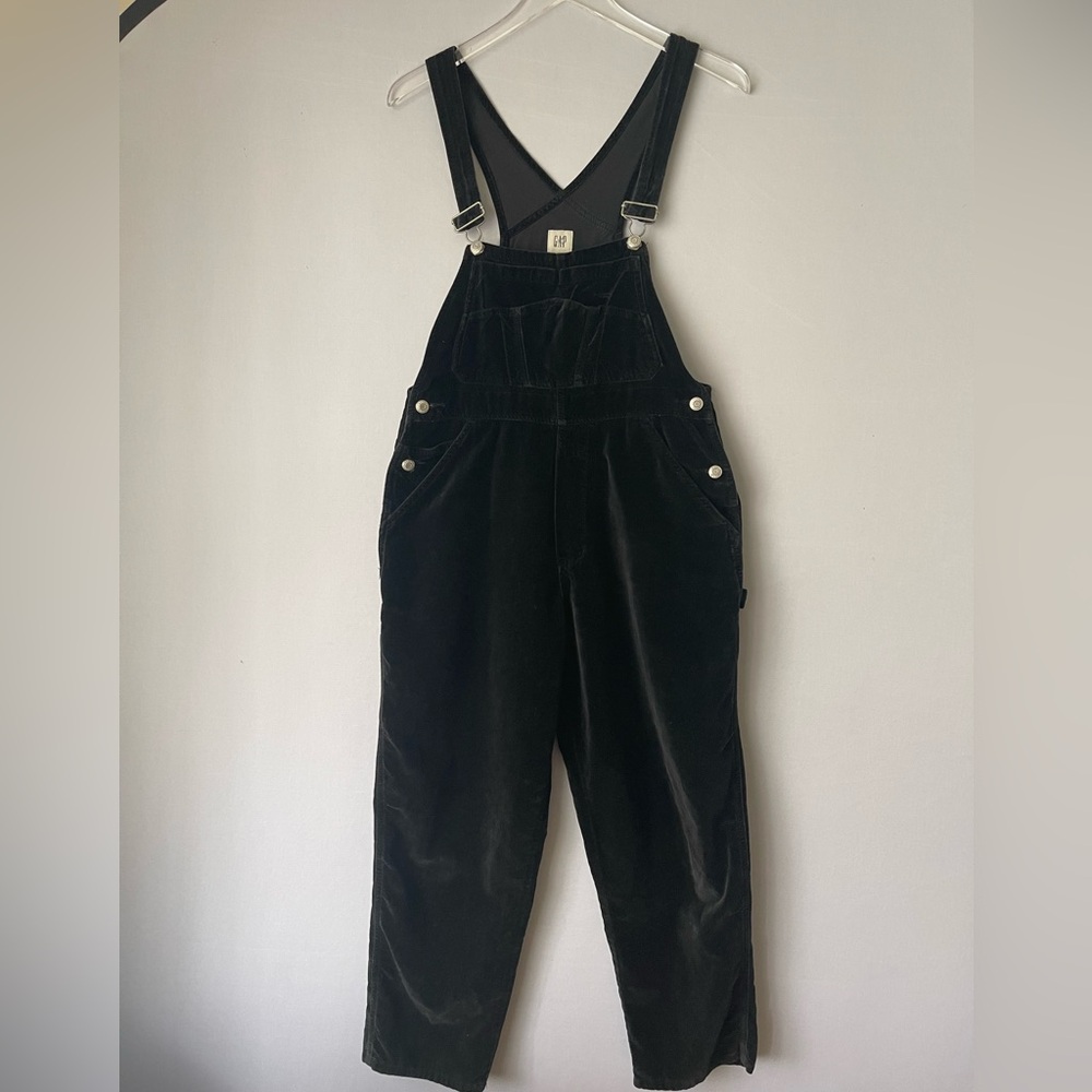 Vintage Gap Kids Cotton Velvet Overalls Black XXL‎